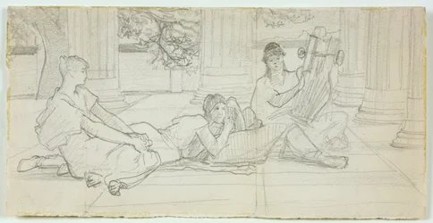 Första konceptet för A Reading of Homer c.1884-85